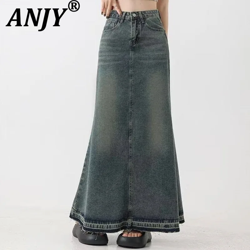 ANJY Autumn New Women Denim Skirt High Waisted Slimming Frayed Hem A-Line Elegant Fashion Streetwear Stylish Casual Skirts A9699
ANJY Autumn New Women Denim Skirt High Waisted Slimming Frayed Hem A-Line Elegant Fashion Streetwear Stylish Casual Skirts A9699