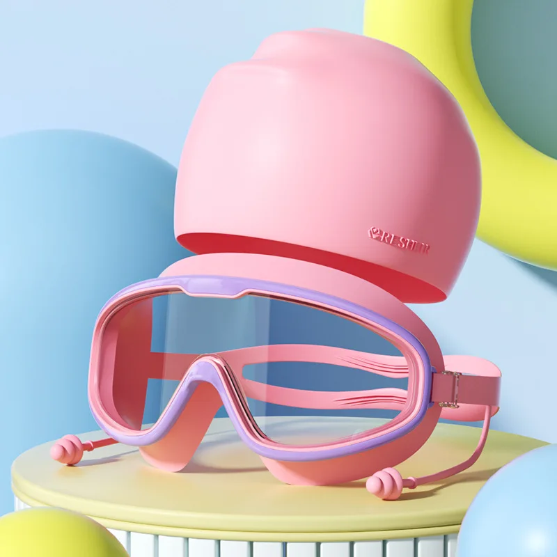 Children's Silicone Swimming Cap Swimming Goggles Set HD Waterproof Anti-fog Large Frame Swimming Goggles Diving Goggles
Children's Silicone Swimming Cap Swimming Goggles Set HD Waterproof Anti-fog Large Frame Swimming Goggles Diving Goggles
