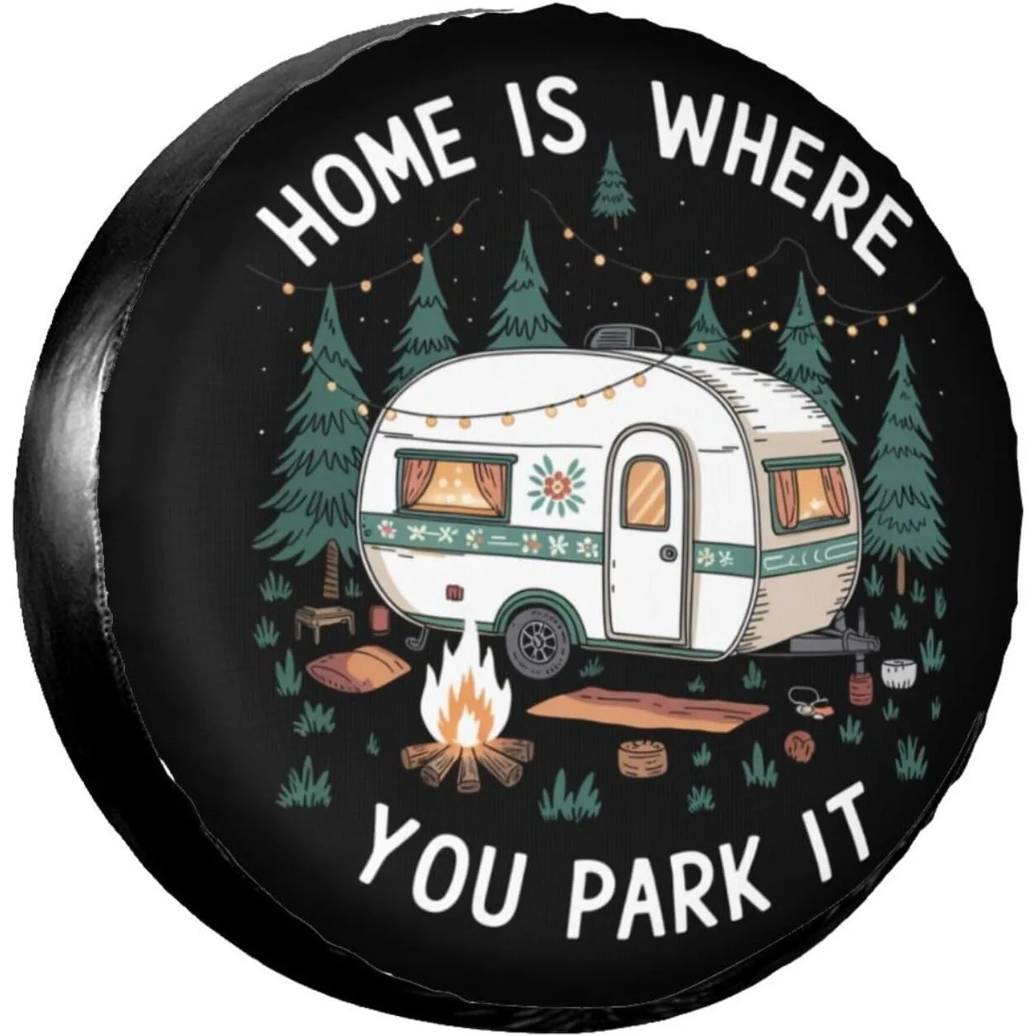 Home Is Where You Park It Camper Spare Tire Cover Waterproof Protector for RV SUV Trailer
Home Is Where You Park It Camper Spare Tire Cover Waterproof Protector for RV SUV Trailer