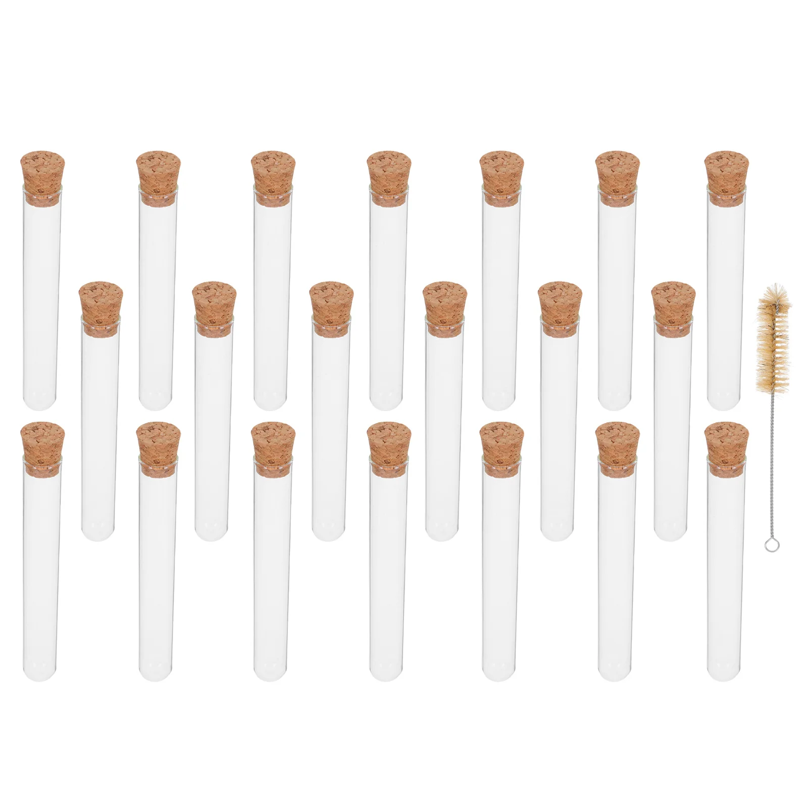 20Pcs Glass Test Tubes Cork Stoppers Durable Eco Friendly for Travel Powders Liquids Gels Chemical 20x150mm
20Pcs Glass Test Tubes Cork Stoppers Durable Eco Friendly for Travel Powders Liquids Gels Chemical 20x150mm