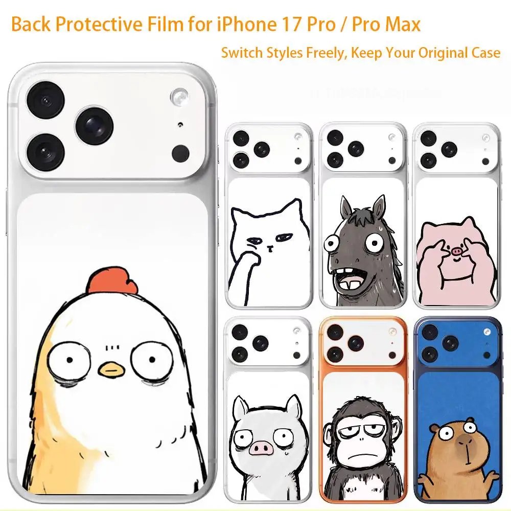 Ugly Cute Animal Series Premium Skin Wrap for iPhone 17 Pro/Max, Back Frame Camera Protective Decal (Not Case)
Ugly Cute Animal Series Premium Skin Wrap for iPhone 17 Pro/Max, Back Frame Camera Protective Decal (Not Case)