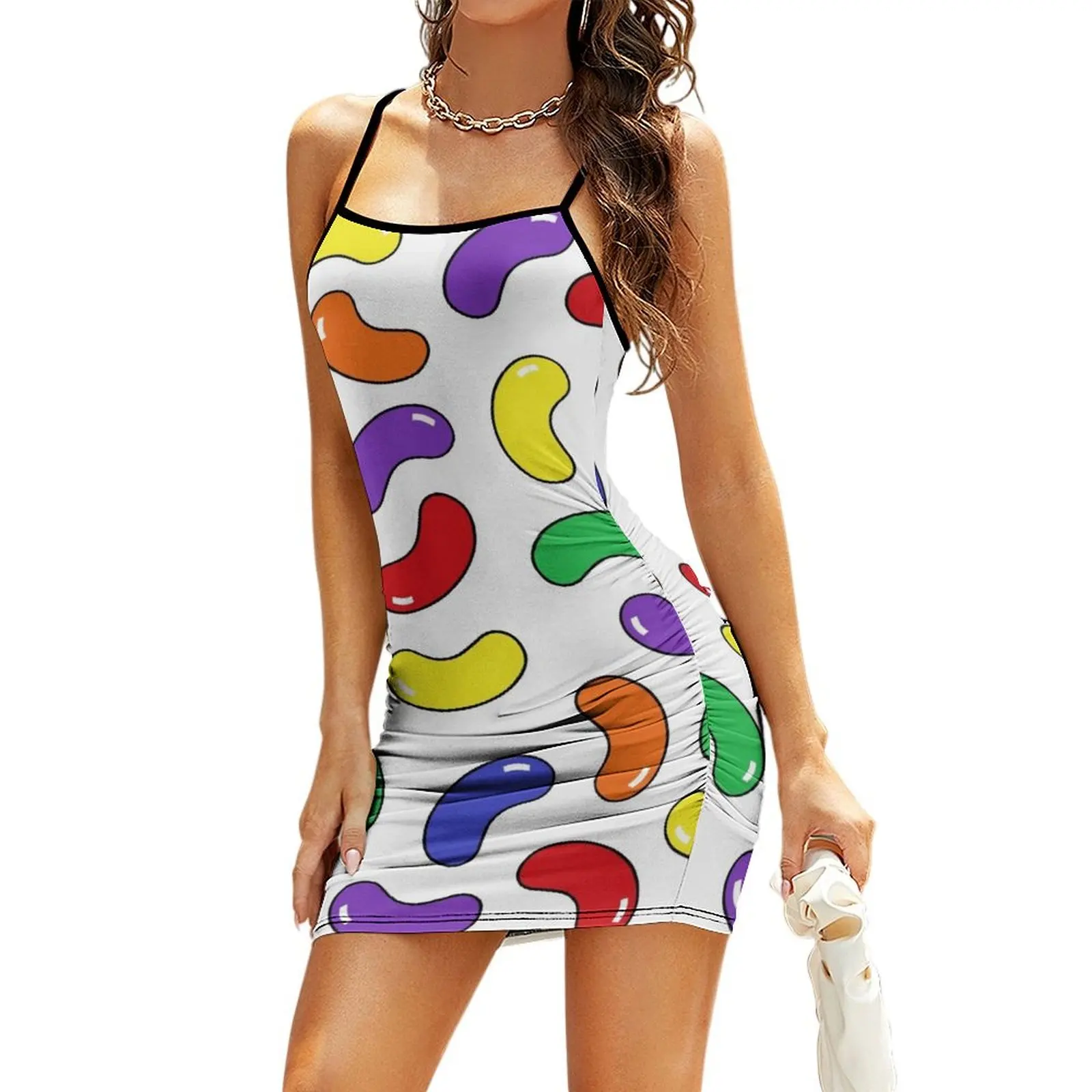 Jelly Bean Pattern Sling Dress party dresses women summer dress korean women clothes for women
Jelly Bean Pattern Sling Dress party dresses women summer dress korean women clothes for women