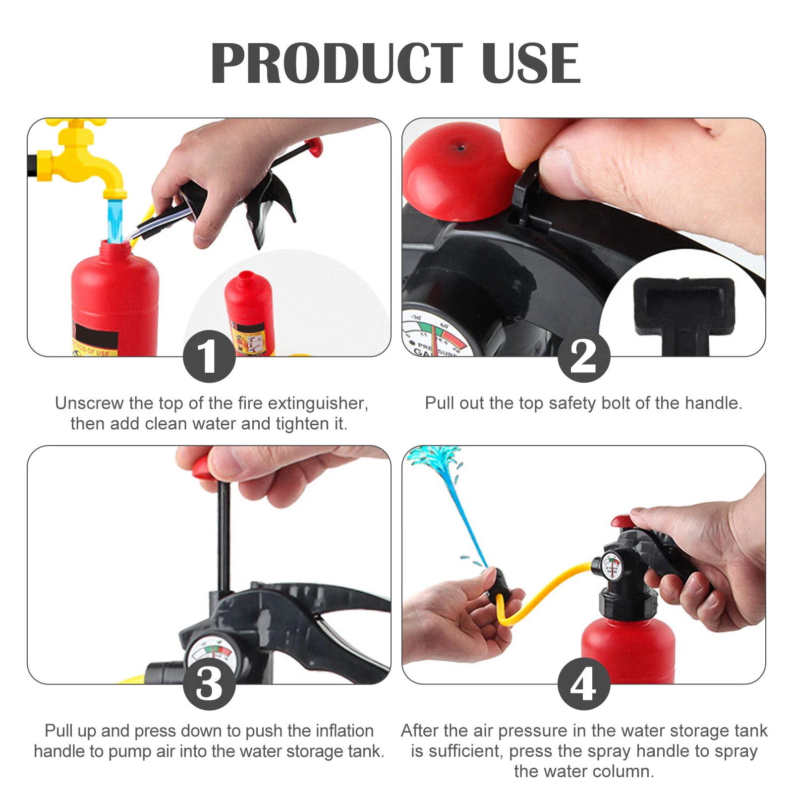 Fire Extinguisher Toy Water Kids Beach Play Summer Outdoor Fun 168-901A Mini Realistic Design Durability Child Fighting Toy
Fire Extinguisher Toy Water Kids Beach Play Summer Outdoor Fun 168-901A Mini Realistic Design Durability Child Fighting Toy