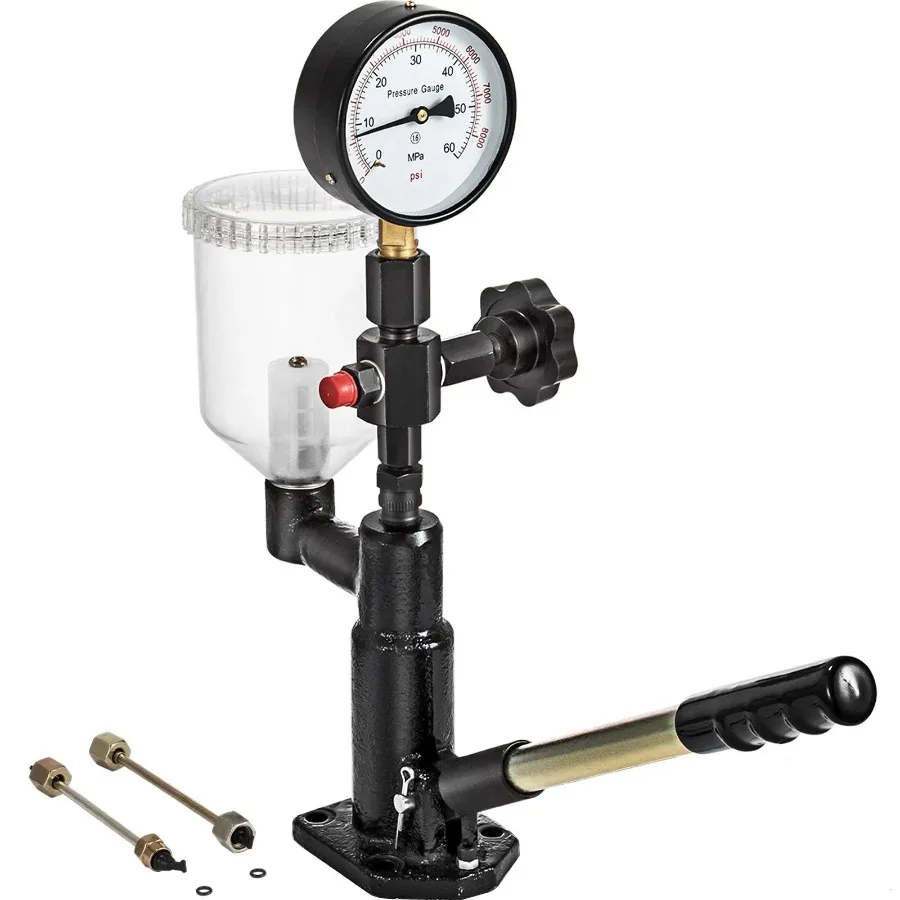 400Bar 6000PSI Diesel Fuel Injector Tester Diesel Injector Nozzle Tester with Dual Scale Gauge to Adjust Injector Nozzle Press
400Bar 6000PSI Diesel Fuel Injector Tester Diesel Injector Nozzle Tester with Dual Scale Gauge to Adjust Injector Nozzle Press