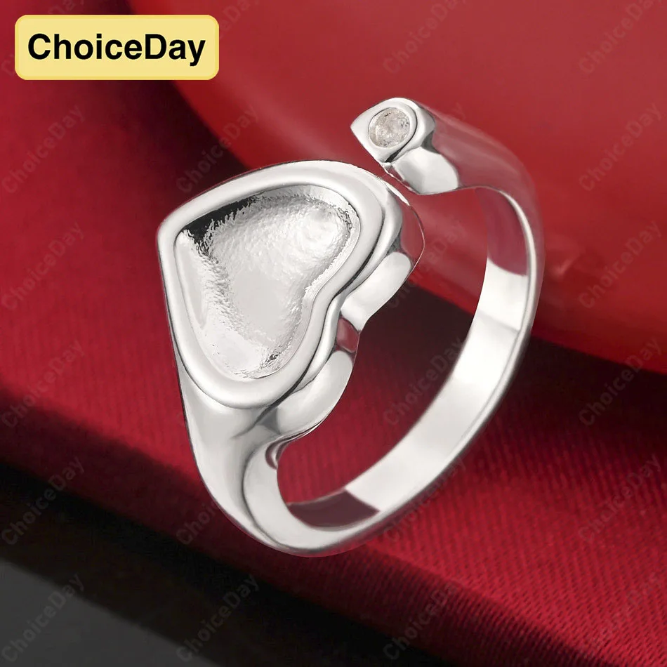 ChoiceDay 925 sterling silver open exquisite heart-shaped ring for women, elegant party accessories, wedding gifts 
ChoiceDay 925 sterling silver open exquisite heart-shaped ring for women, elegant party accessories, wedding gifts