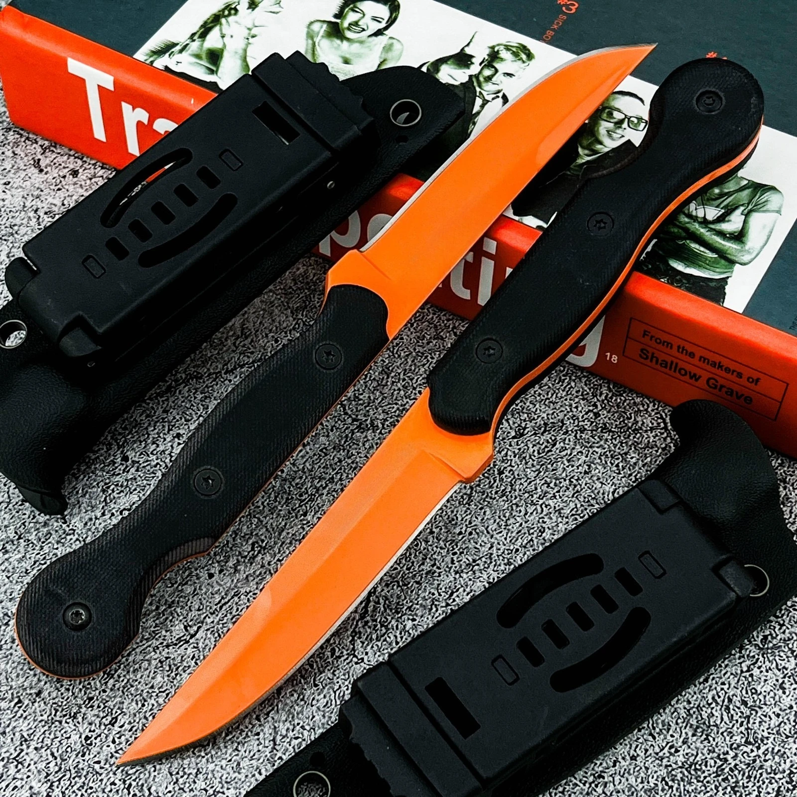 Multifunctional EDC Fixed Blade Knife Orange 7Cr13Mov Blade & G10 Handle with Sheath, Outdoor Tactical Camping Fishing Tool
Multifunctional EDC Fixed Blade Knife Orange 7Cr13Mov Blade & G10 Handle with Sheath, Outdoor Tactical Camping Fishing Tool