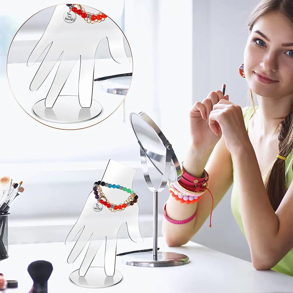 2Pcs Lightweight Sturdy Acrylic Jewelry Holder for Bracelets Rings Necklaces Display Storage Rack Simple Elegant Design Hand
2Pcs Lightweight Sturdy Acrylic Jewelry Holder for Bracelets Rings Necklaces Display Storage Rack Simple Elegant Design Hand