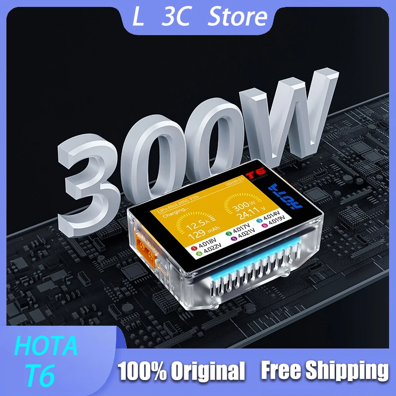Умное зарядное устройство HOTA T6 DC300W PD90W Зарядное устройство с входом и поддержкой интерфейсов XT60 и TYPE-C, совместимое зарядное устройство PD3.0
Умное зарядное устройство HOTA T6 DC300W PD90W Зарядное устройство с входом и поддержкой интерфейсов XT60 и TYPE-C, совместимое зарядное устройство PD3.0