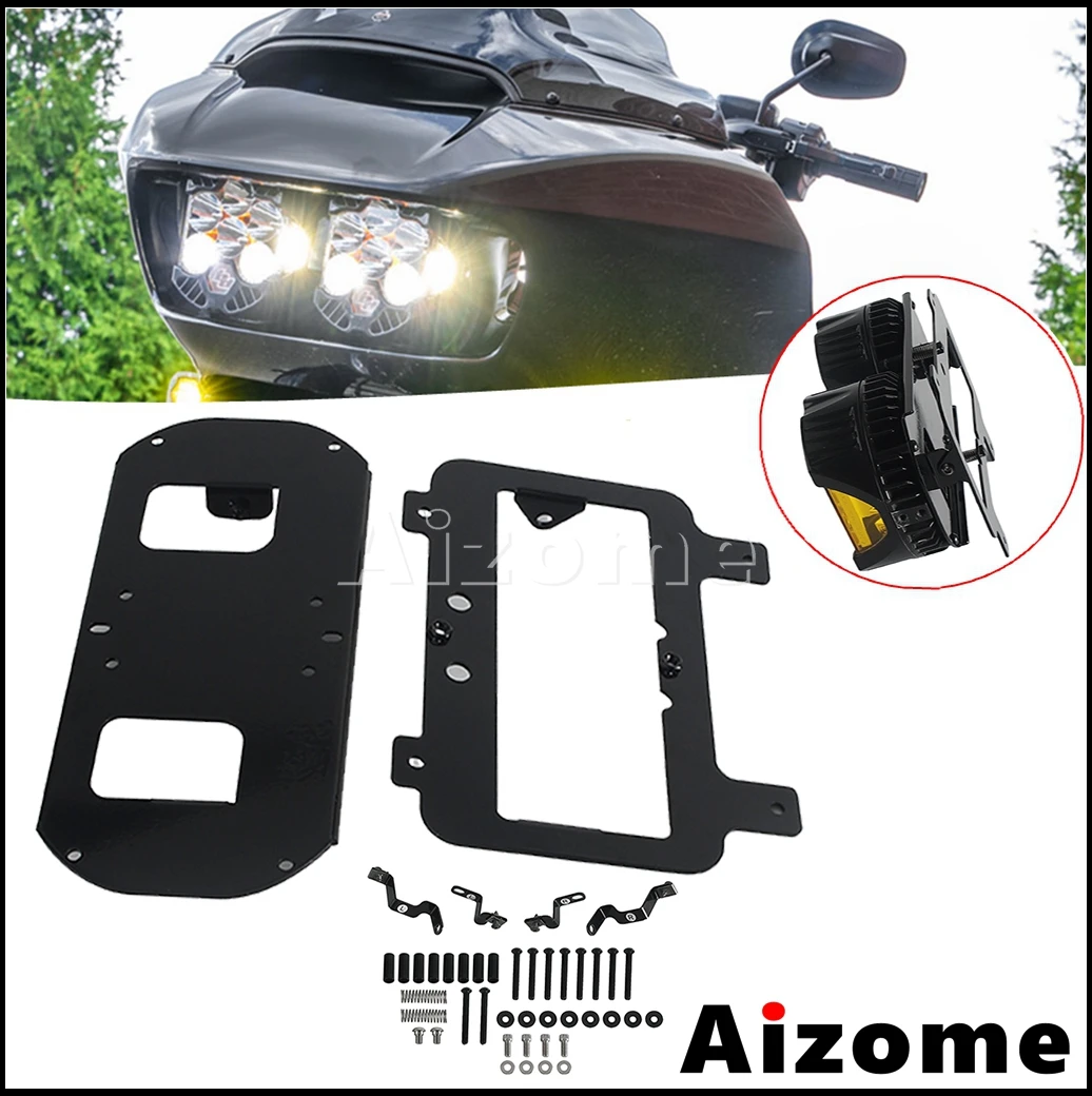 Motorcycle Front Headlight Bracket for Baja Designs LP6 Light For Harley Road Glide 2015-2023 Headlamp Mounting Support Holder
Motorcycle Front Headlight Bracket for Baja Designs LP6 Light For Harley Road Glide 2015-2023 Headlamp Mounting Support Holder