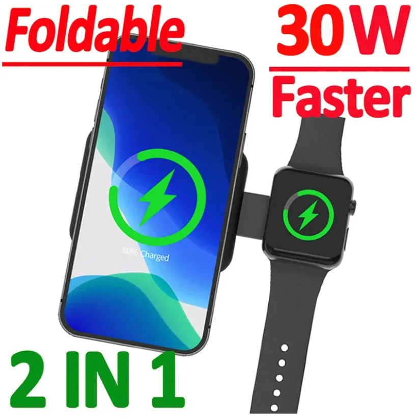 30W 2 in 1 Dual Wireless Charging Stand for iPhone 17 16 15 14 8 Samsung S22 S21 Fast Charger Dock Station for Airpods iWatch
30W 2 in 1 Dual Wireless Charging Stand for iPhone 17 16 15 14 8 Samsung S22 S21 Fast Charger Dock Station for Airpods iWatch