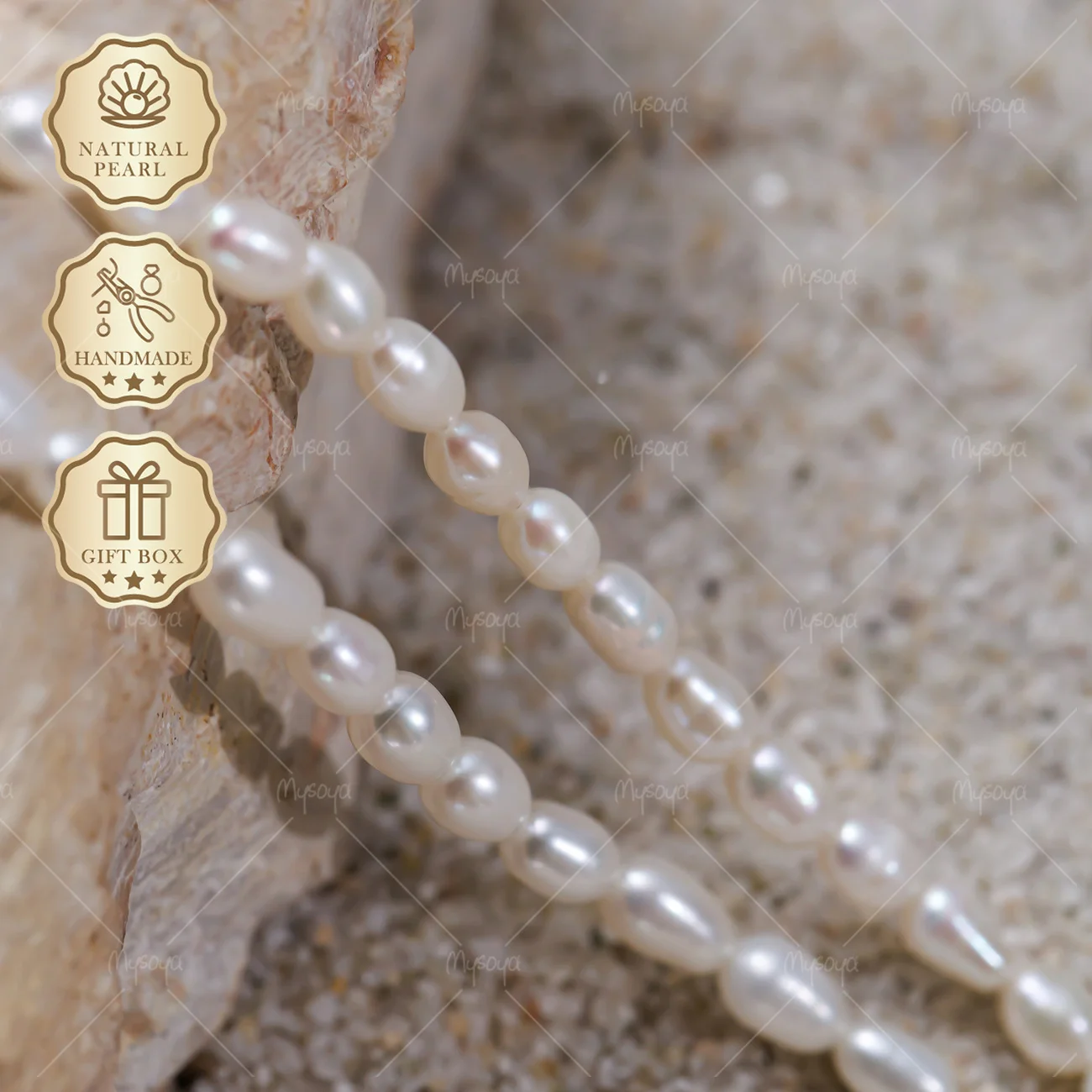 MYSOYA Double Layer White Seed Pearl Necklace 3-4mm Silver Pea Clasp, Gift Box, Minimalist Everyday Jewelry S519
MYSOYA Double Layer White Seed Pearl Necklace 3-4mm Silver Pea Clasp, Gift Box, Minimalist Everyday Jewelry S519