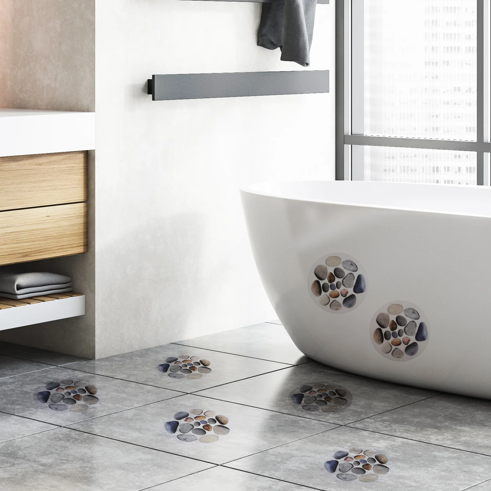 12 Sheets Non-slip Stickers 15cm Colorful Stone Bath Tub Shower Grip Adhesive Replacement Easy Install Bathroom Safety Decals
12 Sheets Non-slip Stickers 15cm Colorful Stone Bath Tub Shower Grip Adhesive Replacement Easy Install Bathroom Safety Decals