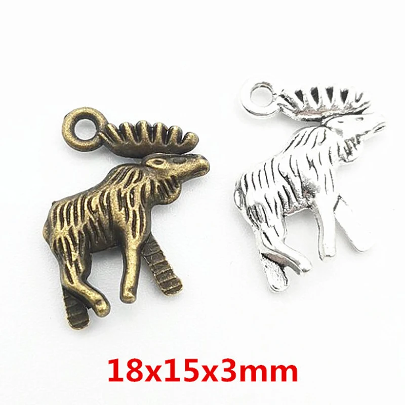100pcs 18*15MM Antique Bronze Alloy Moose Pendant Necklace - Handcrafted Nordic Wildlife Jewelry For Men Women, Symbolic Nature
100pcs 18*15MM Antique Bronze Alloy Moose Pendant Necklace - Handcrafted Nordic Wildlife Jewelry For Men Women, Symbolic Nature