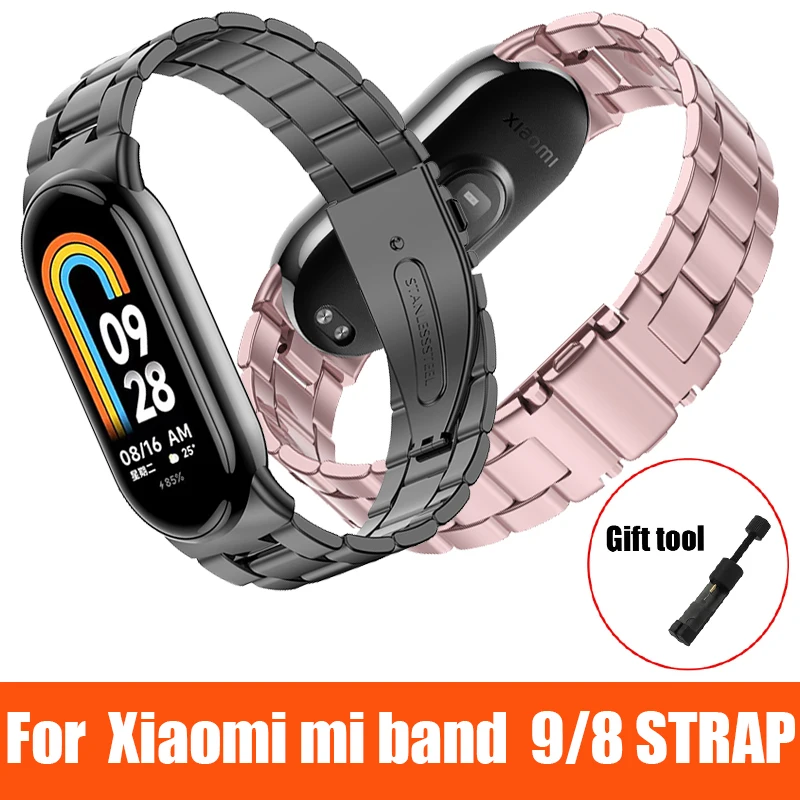 Металлический ремешок для Xiaomi Mi Band 8 9, металлический браслет без винтов из нержавеющей стали для Mi Band 8 9, ремешки-браслеты Pulseira
Металлический ремешок для Xiaomi Mi Band 8 9, металлический браслет без винтов из нержавеющей стали для Mi Band 8 9, ремешки-браслеты Pulseira