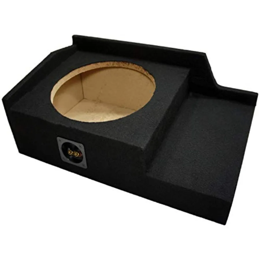 Extended Cab Sub Enclosure Box for Chevy Silverado 1999-2006, MDF material, black, lightweight and rigid design
Extended Cab Sub Enclosure Box for Chevy Silverado 1999-2006, MDF material, black, lightweight and rigid design