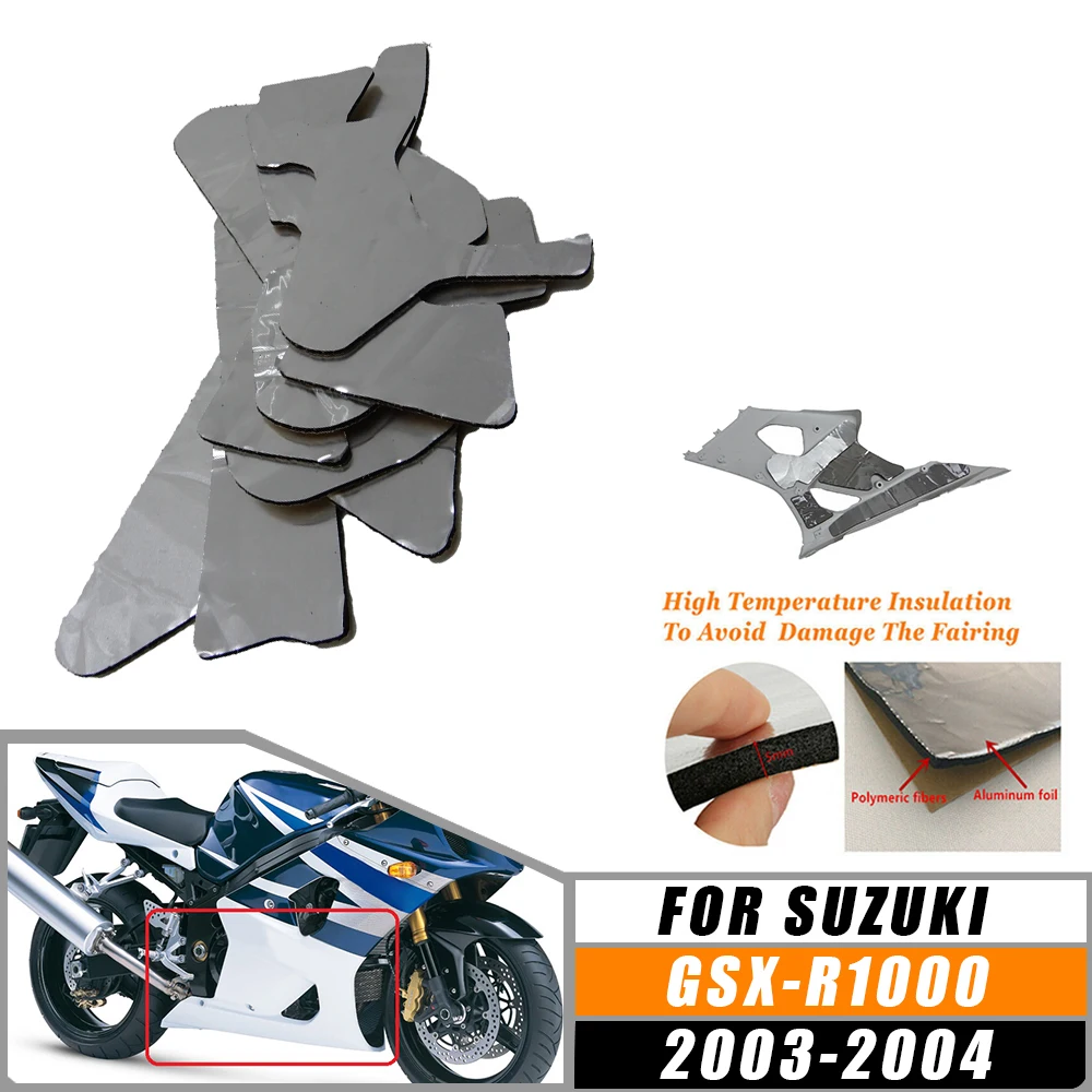 For 2003-2004 Suzuki GSX-R1000 GSXR1000 2004 Motorcycle Accessories Pre-Cut Belly Fairing Heat Shield Mat Insulation Protection
For 2003-2004 Suzuki GSX-R1000 GSXR1000 2004 Motorcycle Accessories Pre-Cut Belly Fairing Heat Shield Mat Insulation Protection