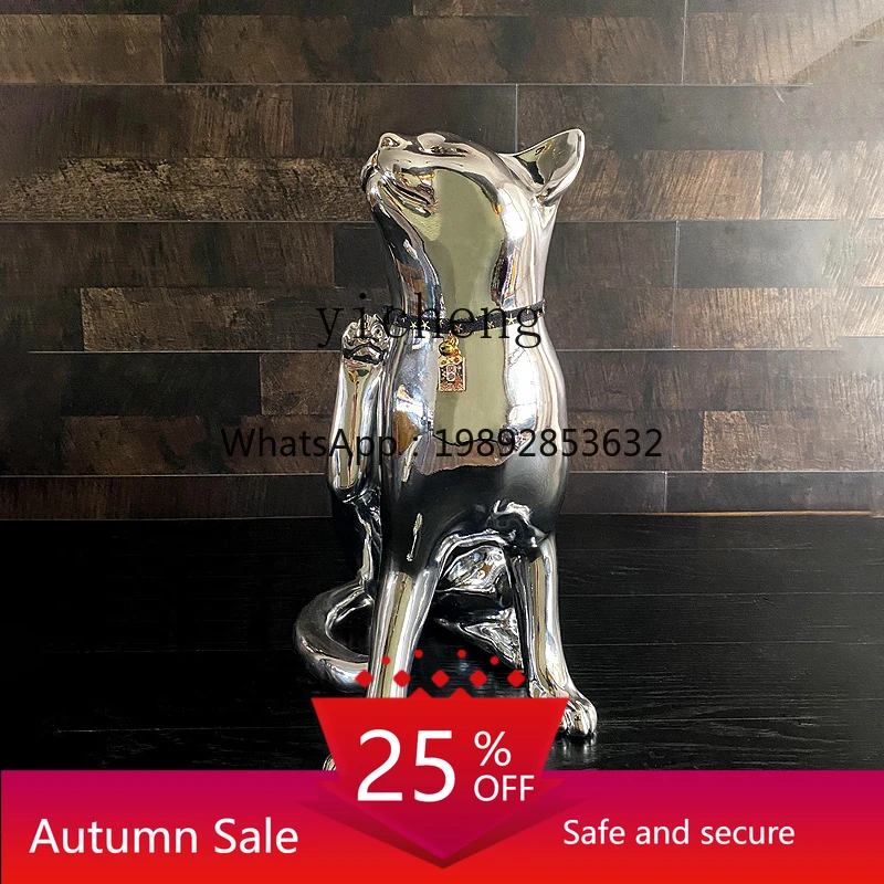 Electroplating handicraft fiberglass animal home decoration living room ornament light luxury personalized cat ornament
Electroplating handicraft fiberglass animal home decoration living room ornament light luxury personalized cat ornament