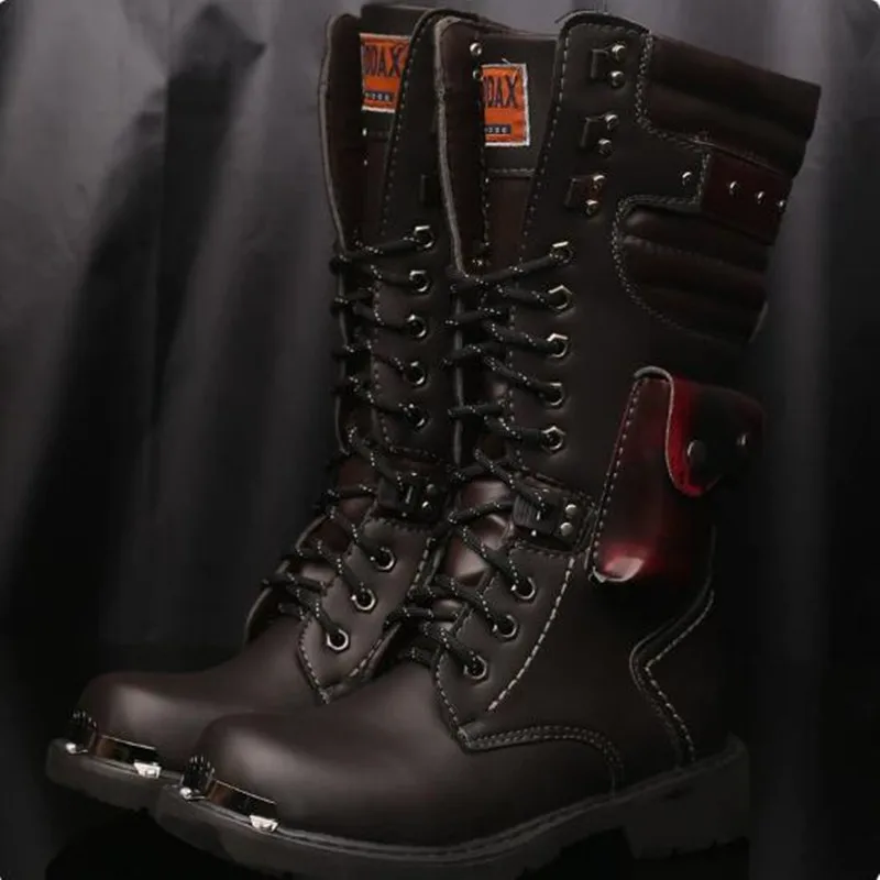Fashion Men's High Top Motorcycle Boots Autumn and Winter Outdoor Collision Resistant Anti Slip Soft Sole Casual Leather Boots
Fashion Men's High Top Motorcycle Boots Autumn and Winter Outdoor Collision Resistant Anti Slip Soft Sole Casual Leather Boots