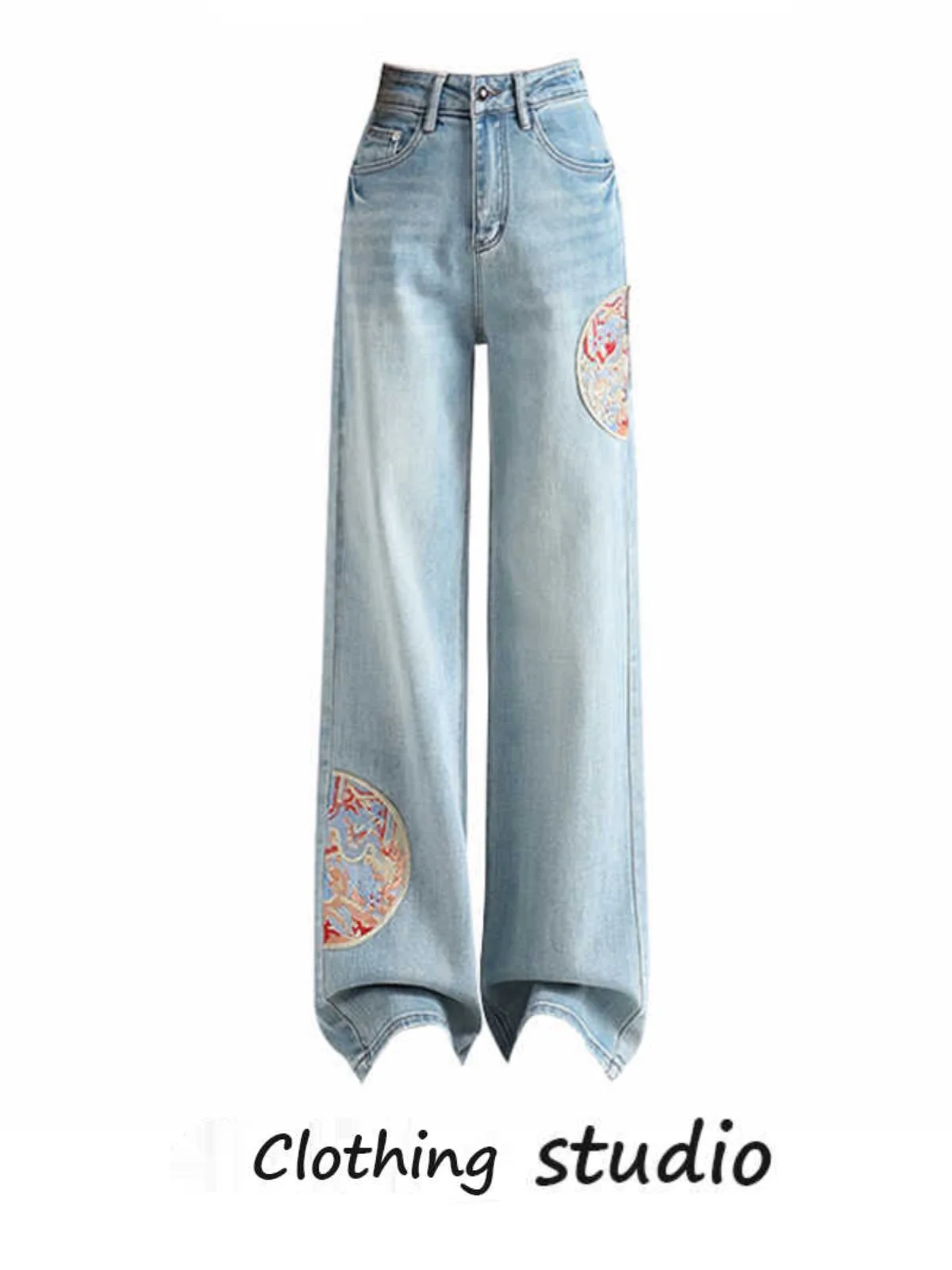 Широкие джинсы с высокой талией, женские свободные утягивающие джинсовые брюки высокого качества с вышивкой, весна-лето, Новое поступление
Широкие джинсы с высокой талией, женские свободные утягивающие джинсовые брюки высокого качества с вышивкой, весна-лето, Новое поступление