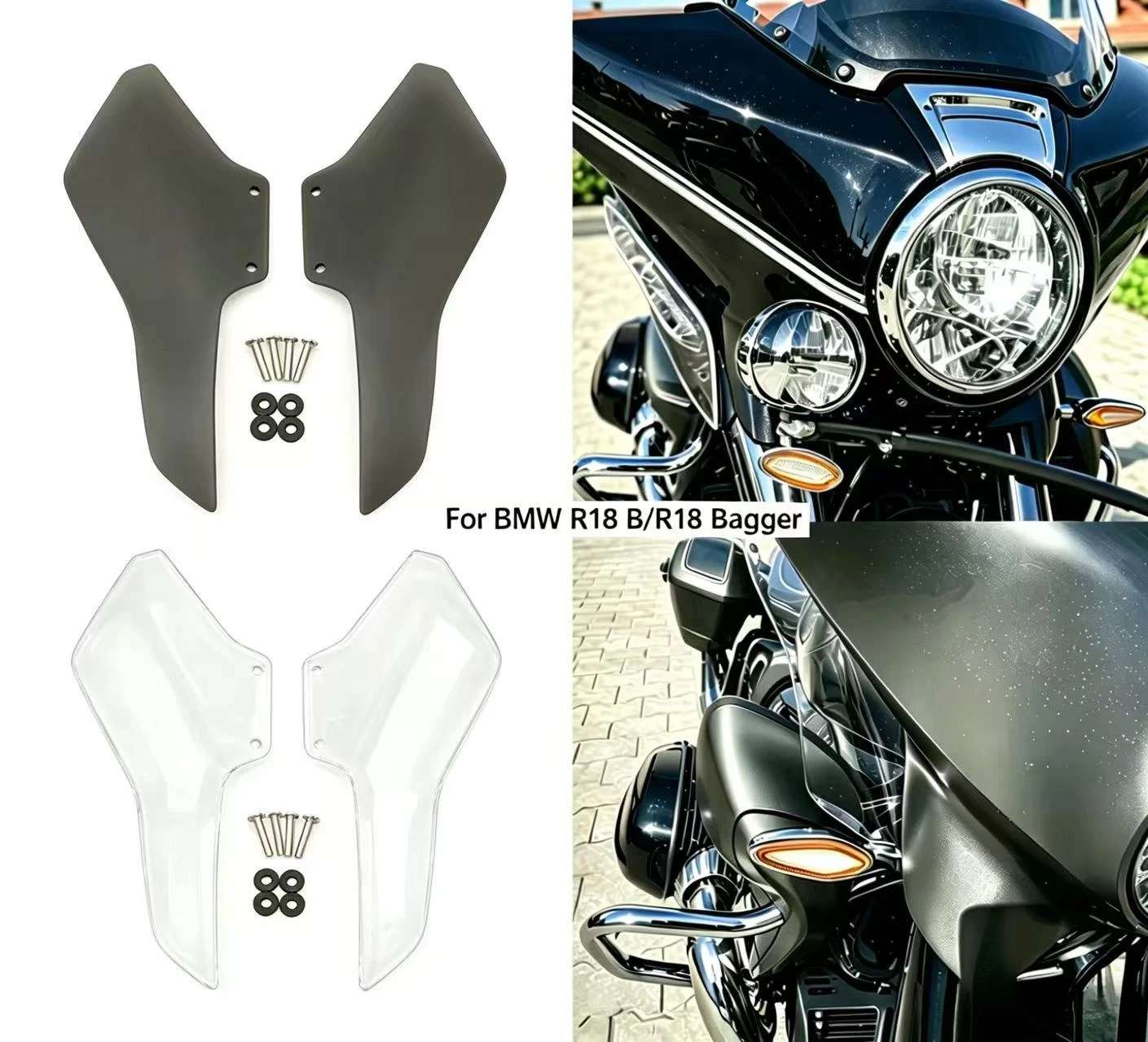 Motorcycle Wind Deflector Leg Protector Side Fairing Windshield Fits Forr BMW R 18 B R18B Bagger R18 Transcontinental 2021-2024
Motorcycle Wind Deflector Leg Protector Side Fairing Windshield Fits Forr BMW R 18 B R18B Bagger R18 Transcontinental 2021-2024