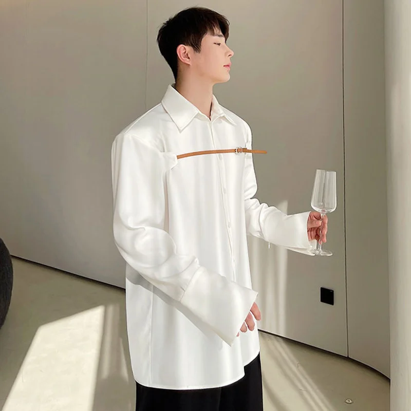 Niche Design White Shirts For Men 2022 Autumn New Lapel Single Brast Beled Split Long Sleeve Oversize Top Streetwear 2Y2243
Niche Design White Shirts For Men 2022 Autumn New Lapel Single Brast Beled Split Long Sleeve Oversize Top Streetwear 2Y2243
