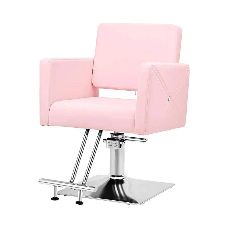 Commercial Salon Furniture Pink Black Golden Hydraulic Pump Adjustable Footrest Styling Chair For Hair Stylist
Commercial Salon Furniture Pink Black Golden Hydraulic Pump Adjustable Footrest Styling Chair For Hair Stylist