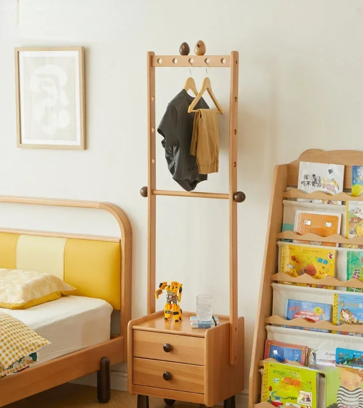 Solid Wood Coat and Hat Rack Floor Modern Minimalist Bedroom Bedside Table Hanger Integrated Household Hanger Clothes Storage
Solid Wood Coat and Hat Rack Floor Modern Minimalist Bedroom Bedside Table Hanger Integrated Household Hanger Clothes Storage