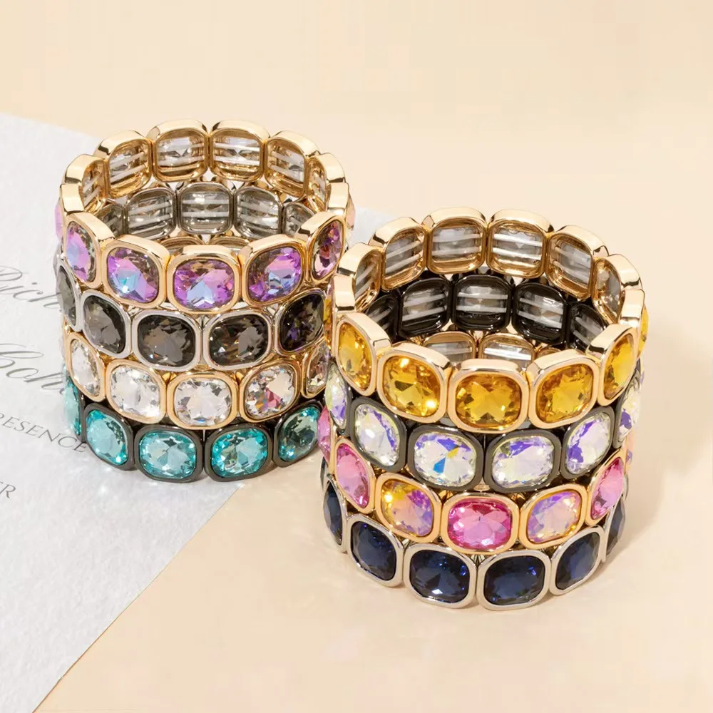 Boho Style Fashionable Light Luxury Square Beaded Inlaid Crystal Elastic Rope Bracelet Women's Jewelry
Boho Style Fashionable Light Luxury Square Beaded Inlaid Crystal Elastic Rope Bracelet Women's Jewelry