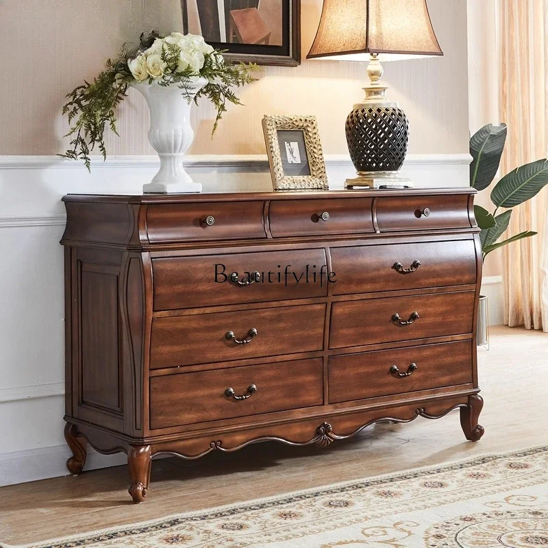 yj19 American-style Solid Wood Storage Cabinet Bedroom Nine-drawer Chest Living Room Sideboard Storage Cabinet
yj19 American-style Solid Wood Storage Cabinet Bedroom Nine-drawer Chest Living Room Sideboard Storage Cabinet