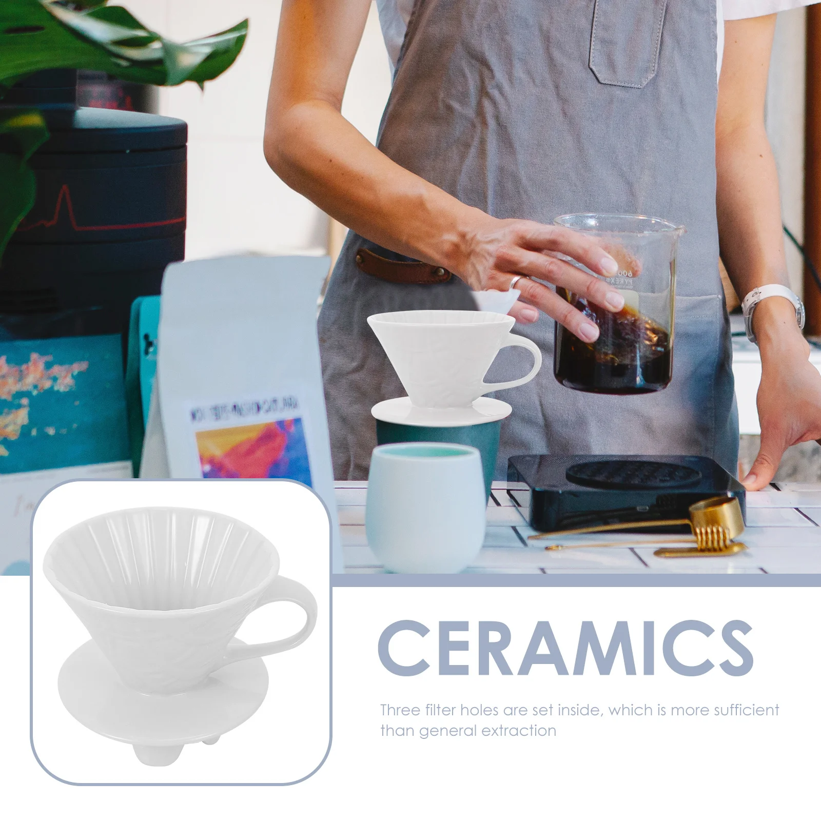 1pc Ceramic Filter Thickened Home Funnel Dripper Strainer Cup Manual Filter For Coffee Maker Coffee Accessory White
1pc Ceramic Filter Thickened Home Funnel Dripper Strainer Cup Manual Filter For Coffee Maker Coffee Accessory White