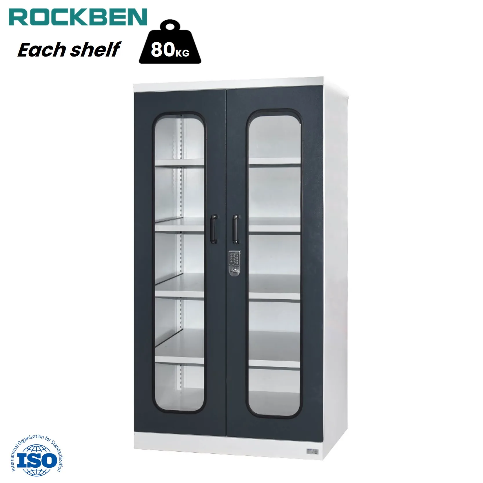 Efficient Organization 4 Shelves Double Glass Door Password Black Lock Office File Storage Cabinets
Efficient Organization 4 Shelves Double Glass Door Password Black Lock Office File Storage Cabinets
