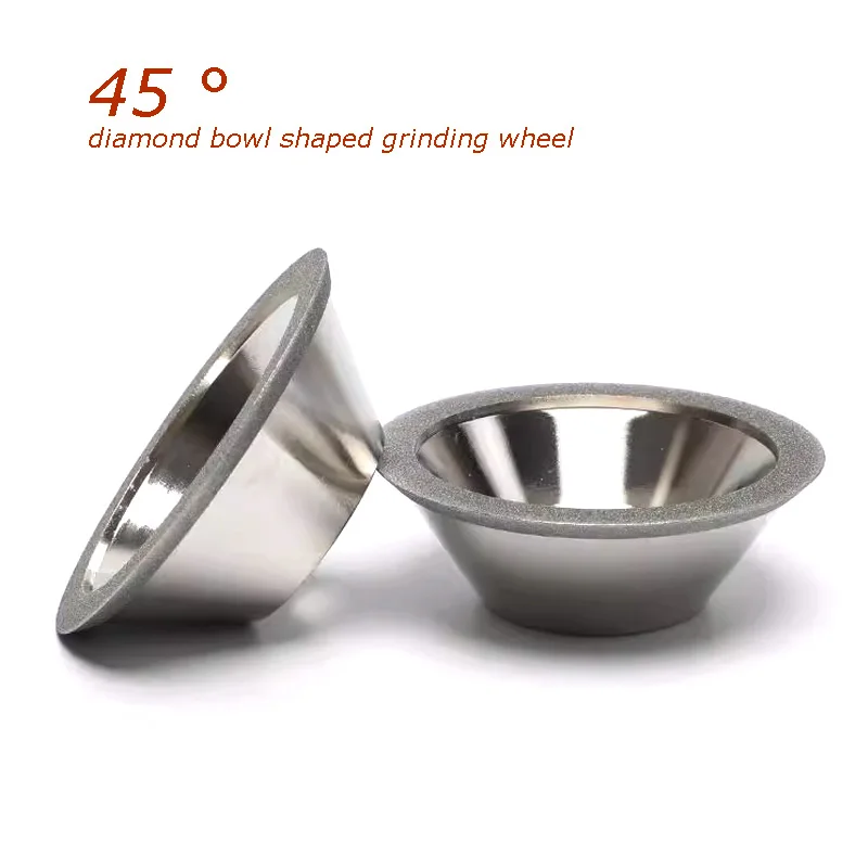 45° Diamond Bowl Shaped Grinding Wheel Dia100mm Abrasive Disc for Tungsten Steel Milling Cutter Carving Knife Alloy Grinding
45° Diamond Bowl Shaped Grinding Wheel Dia100mm Abrasive Disc for Tungsten Steel Milling Cutter Carving Knife Alloy Grinding