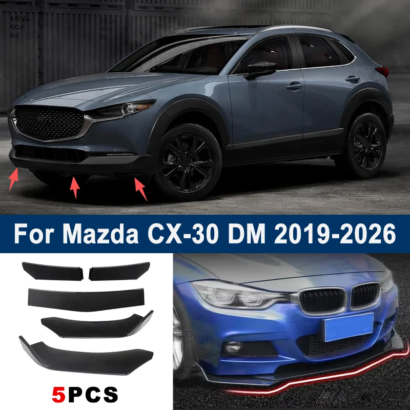 5Pcs Adjustable Sectional Front Bumper Lip Spoiler Splitter For Mazda CX-30 DM 2019-2026 2020 Car Exterior Modification Parts
5Pcs Adjustable Sectional Front Bumper Lip Spoiler Splitter For Mazda CX-30 DM 2019-2026 2020 Car Exterior Modification Parts