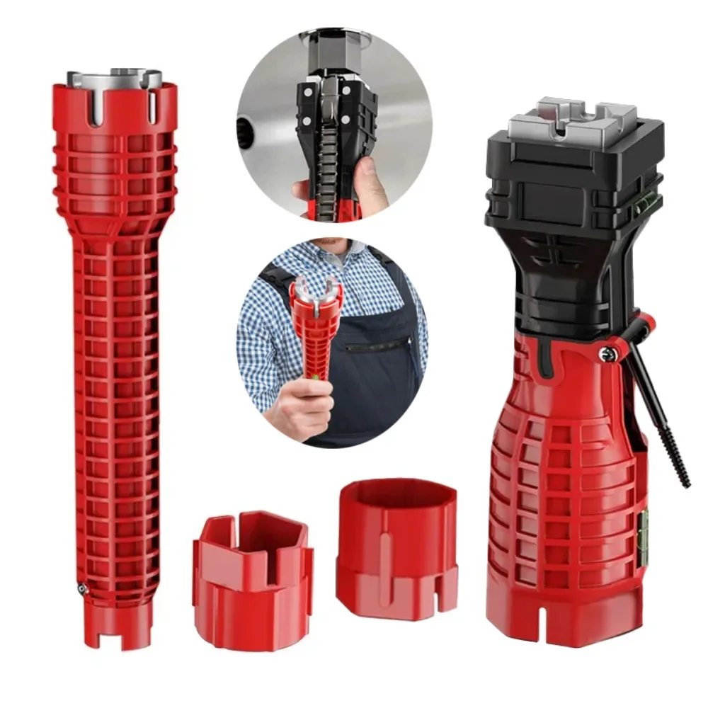 8/18 in 1 Pipe Wrench Multifunction Plumbing Tool For Kitchen Bathroom Sink Installer
8/18 in 1 Pipe Wrench Multifunction Plumbing Tool For Kitchen Bathroom Sink Installer