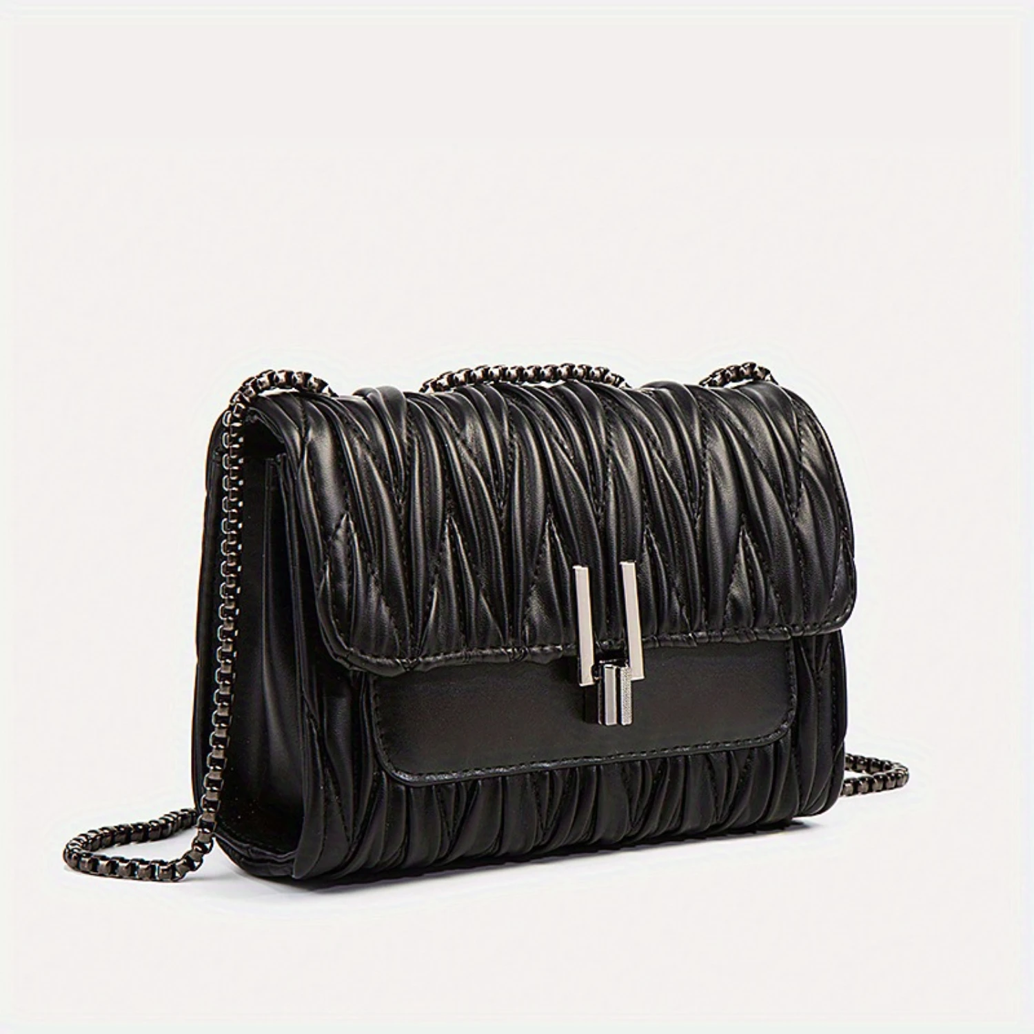 Small Crossbody Purse with Chain Strap, Embroidered Faux Leather Handbag - Elegant Shoulder Bag
Small Crossbody Purse with Chain Strap, Embroidered Faux Leather Handbag - Elegant Shoulder Bag