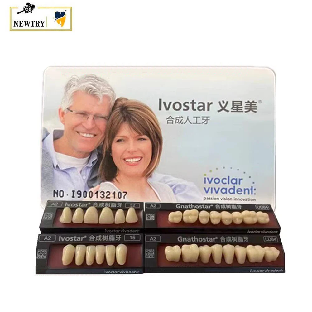 Ivoclar Vivadent BPS Synthetic Resin Teeth A2 Shade Ivostar Anterior Gnathostar Posterior SR Saclar Dental Full Mouth Denture
Ivoclar Vivadent BPS Synthetic Resin Teeth A2 Shade Ivostar Anterior Gnathostar Posterior SR Saclar Dental Full Mouth Denture
