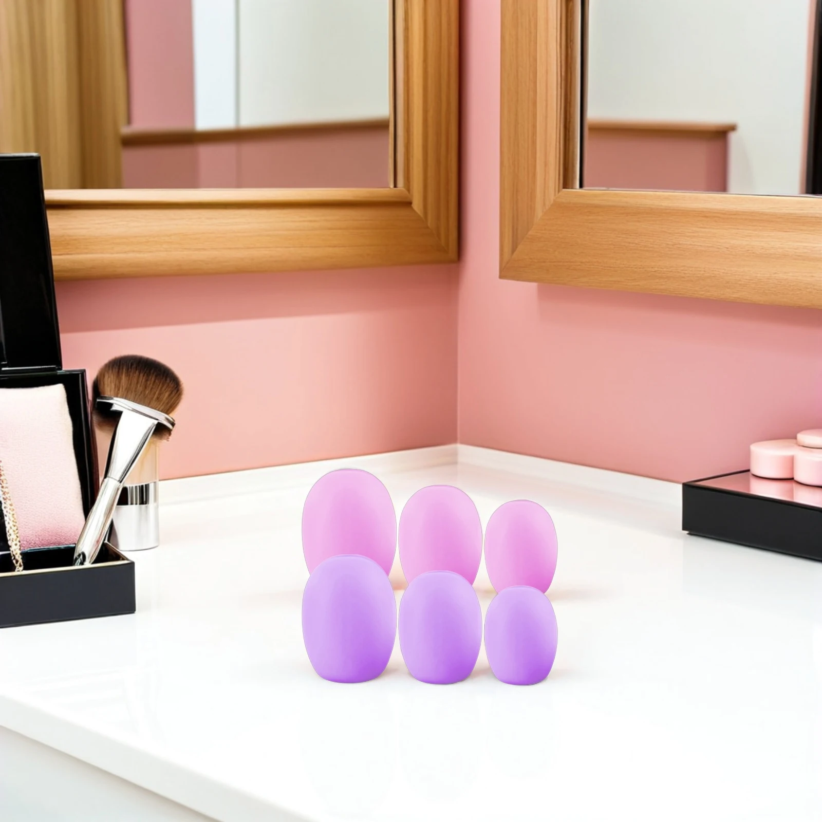 6pcs Makeup Brush Cover Silicone Protective Caps For Travel Foundation Concealer Eyeshadow Brush Covers Holder Storage
6pcs Makeup Brush Cover Silicone Protective Caps For Travel Foundation Concealer Eyeshadow Brush Covers Holder Storage