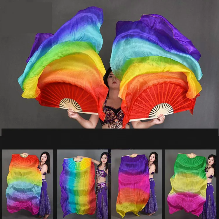 Belly Silk Dance Fan Colorful Gradient Color Foldable Elegant Dance Hand Fan Dancing Performance Props Abanicos De Mano
Belly Silk Dance Fan Colorful Gradient Color Foldable Elegant Dance Hand Fan Dancing Performance Props Abanicos De Mano