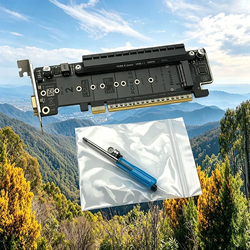 NEW PCIe5.0/4.0/3.0 Lane Splitting Expansion Adapter Card M.2 NVMe Ports Expansion Card Empower Performance Upgrade for Computer
NEW PCIe5.0/4.0/3.0 Lane Splitting Expansion Adapter Card M.2 NVMe Ports Expansion Card Empower Performance Upgrade for Computer