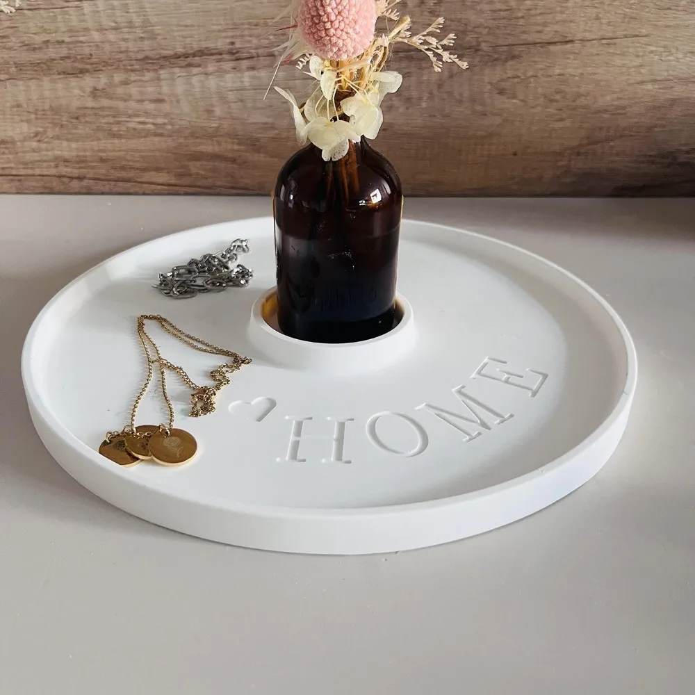 HOME Letters Printed Round Tray Cement Concrete Silicone Mold DIY 6cm Cylinder Candle Sticks Holder Plate Plaster Mould
HOME Letters Printed Round Tray Cement Concrete Silicone Mold DIY 6cm Cylinder Candle Sticks Holder Plate Plaster Mould