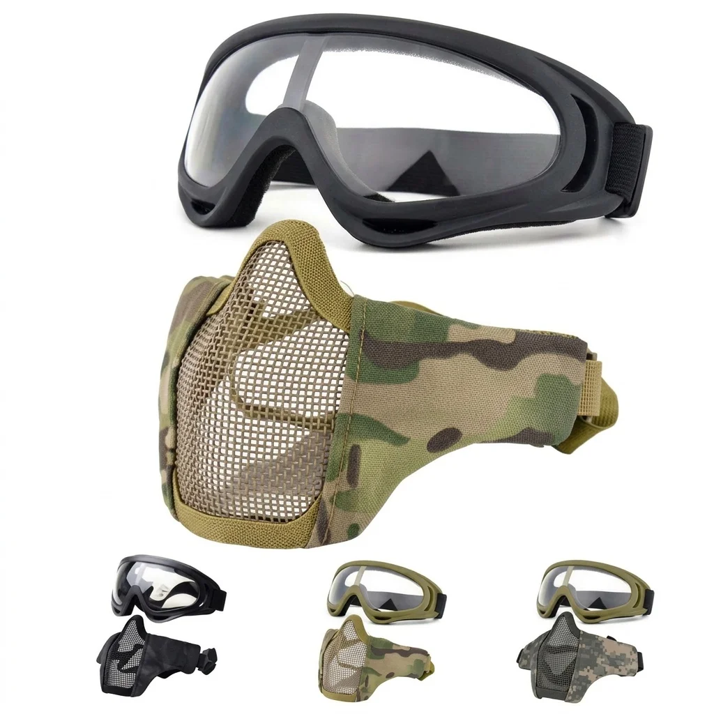 Tactical Goggles Steel Mesh Mask Set Foldable for Airsoft Paintball Shooting Combat Outdoor Hunting Accessories
Tactical Goggles Steel Mesh Mask Set Foldable for Airsoft Paintball Shooting Combat Outdoor Hunting Accessories