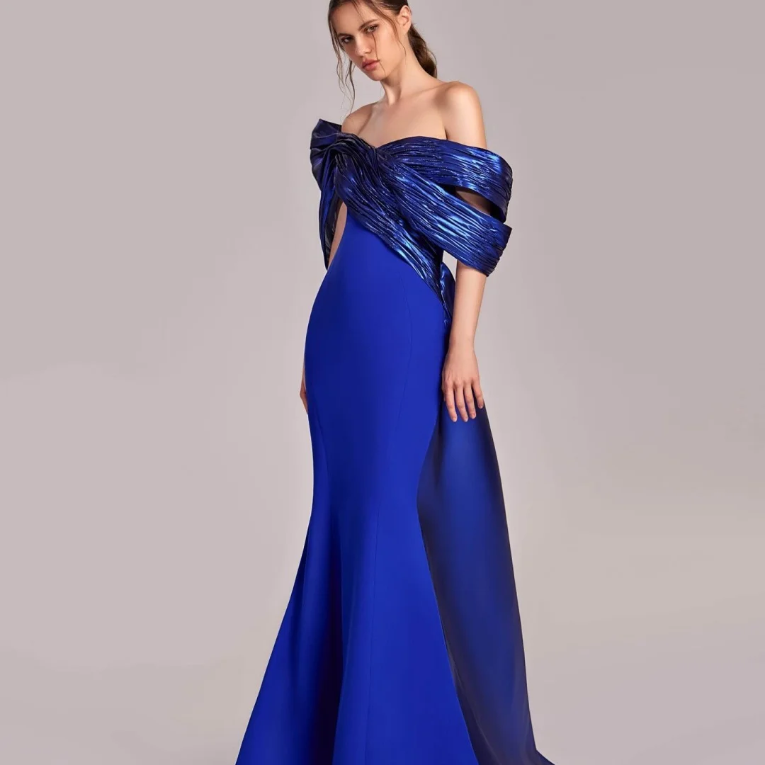Customized Sparkly Jersey Mermaid Off The Shoulder Evening Dresses Half Sleeves Zipper Back Panel Train Homecoming Dre
Customized Sparkly Jersey Mermaid Off The Shoulder Evening Dresses Half Sleeves Zipper Back Panel Train Homecoming Dre