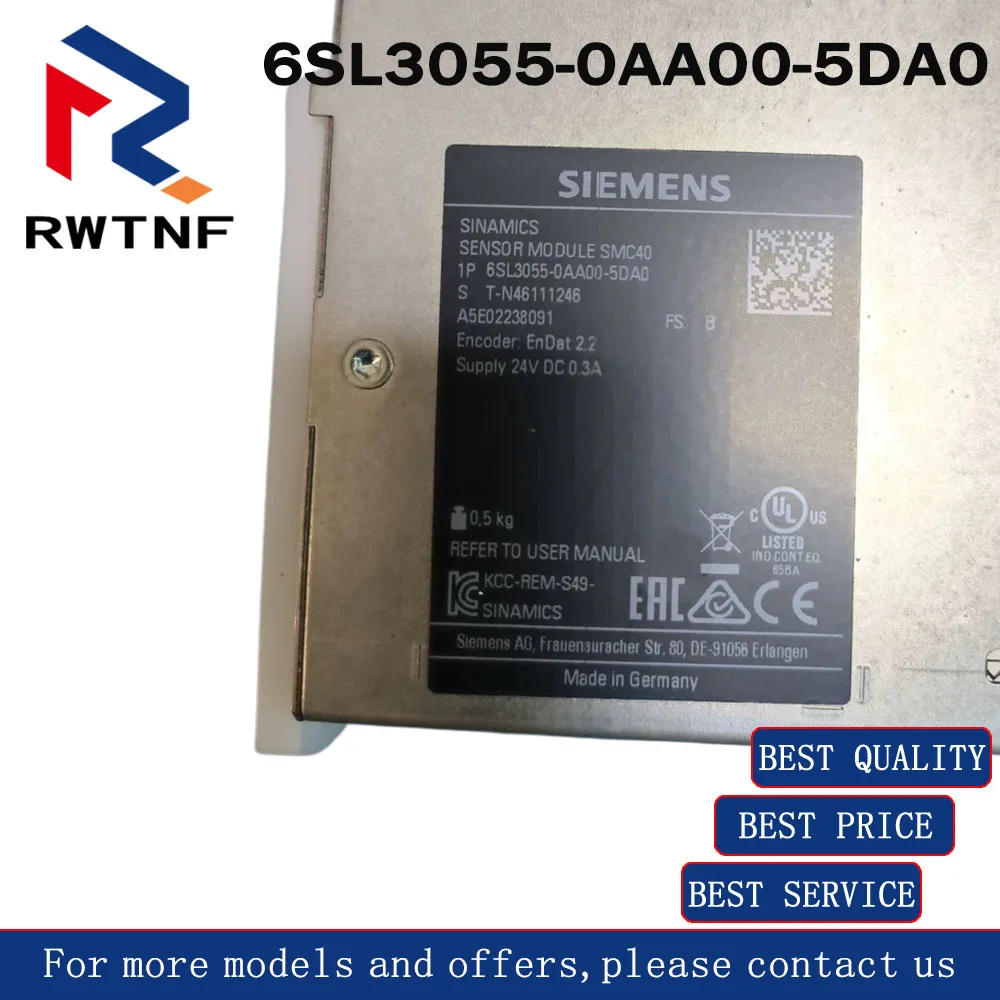 Brand New Genuine 6SL3055-0AA00-5DA0 SIEMENS SMC40 Grating Scale Encoder Module,100% original warehouse stock
Brand New Genuine 6SL3055-0AA00-5DA0 SIEMENS SMC40 Grating Scale Encoder Module,100% original warehouse stock