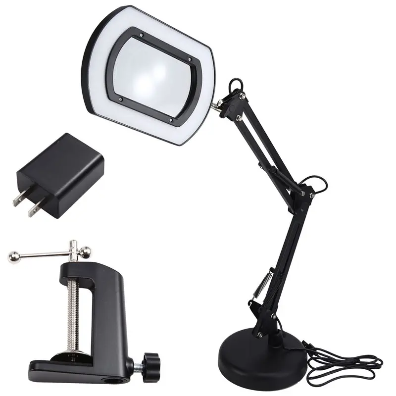 AT29-US PLUG, 10-кратная круглая лупа со встроенным светодиодным освещением, подставкой, настольной лампой и зажимом 2-в-1, функция бесступенчатого затемнения
AT29-US PLUG, 10-кратная круглая лупа со встроенным светодиодным освещением, подставкой, настольной лампой и зажимом 2-в-1, функция бесступенчатого затемнения