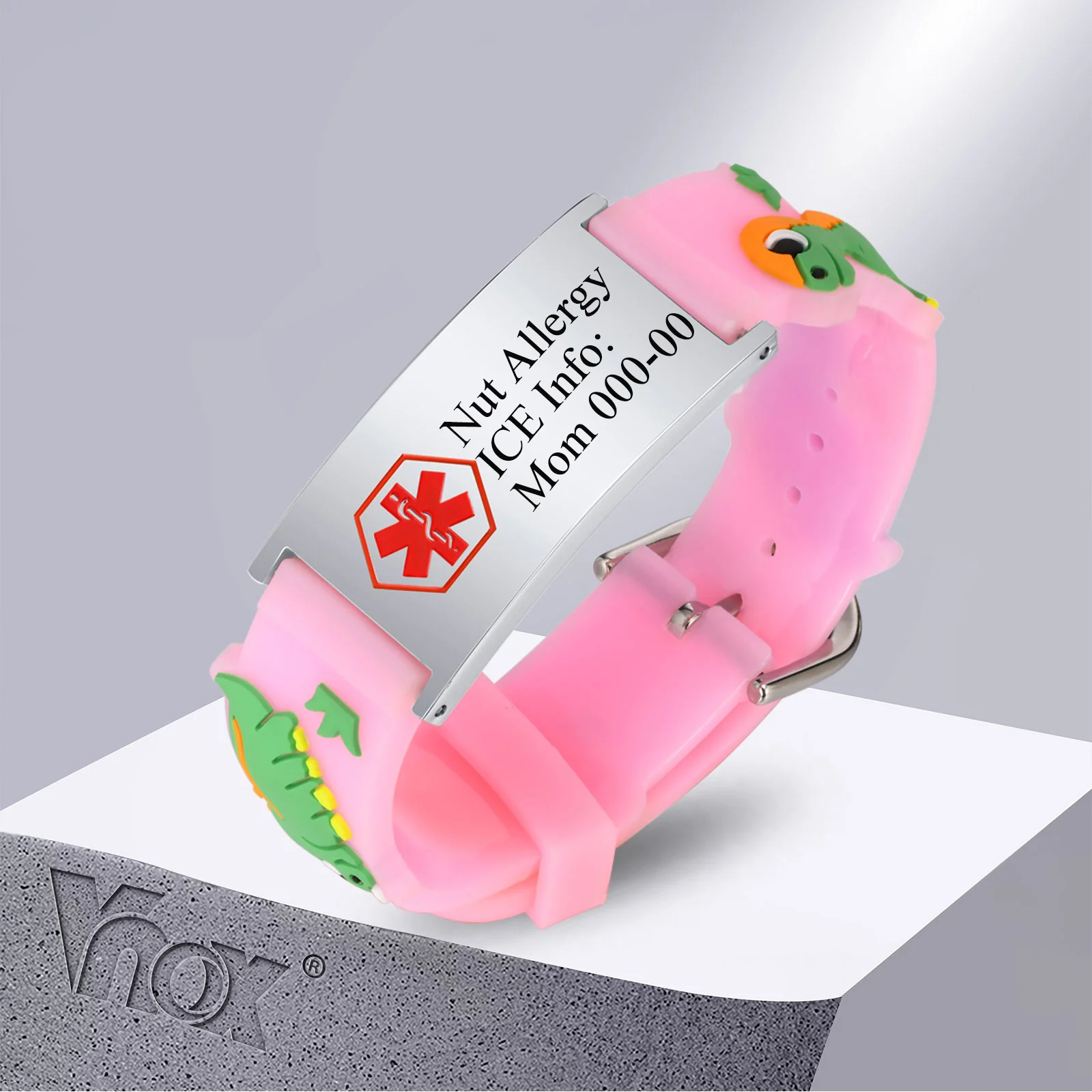 Vnox Free Custom Medical Alert ID Bracelet for Boys Girls Health Jewelry,Cute Butterfly Dinosaur Silicone Band Wristband Gifts
Vnox Free Custom Medical Alert ID Bracelet for Boys Girls Health Jewelry,Cute Butterfly Dinosaur Silicone Band Wristband Gifts
