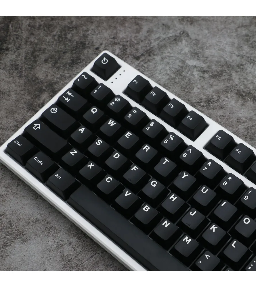 Keycap 125 key cherry original high icon new mold minimalist black PBT two-color molding
Keycap 125 key cherry original high icon new mold minimalist black PBT two-color molding