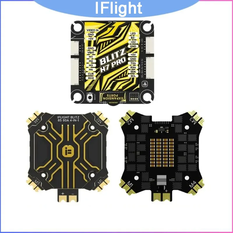 iFlight BLITZ H7 Pro & E80 Pro Stack 4-12S, STM32H743 ICM42688 80A 4in1 BLHeli32 для сборки X8 FPV Cinelifter
iFlight BLITZ H7 Pro & E80 Pro Stack 4-12S, STM32H743 ICM42688 80A 4in1 BLHeli32 для сборки X8 FPV Cinelifter