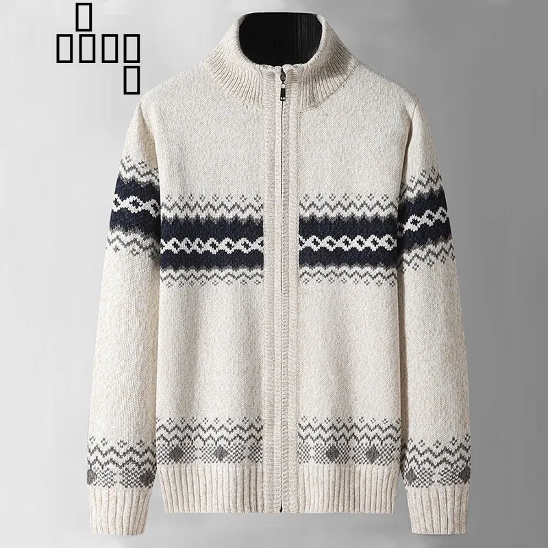 Men's Autumn Winter Thiened Warm Loose Fit Cardigan Sle Knitted Sweater Stand Collar Casual Outerwear Polyester Fiber
Men's Autumn Winter Thiened Warm Loose Fit Cardigan Sle Knitted Sweater Stand Collar Casual Outerwear Polyester Fiber