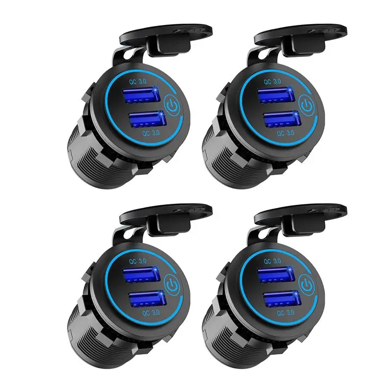 A48P-4X 12V USB Outlet, Dual QC 3.0 USB Car With Switch,36W USB Waterproof Power Outlet (With 1.1Inch Puncher)
A48P-4X 12V USB Outlet, Dual QC 3.0 USB Car With Switch,36W USB Waterproof Power Outlet (With 1.1Inch Puncher)