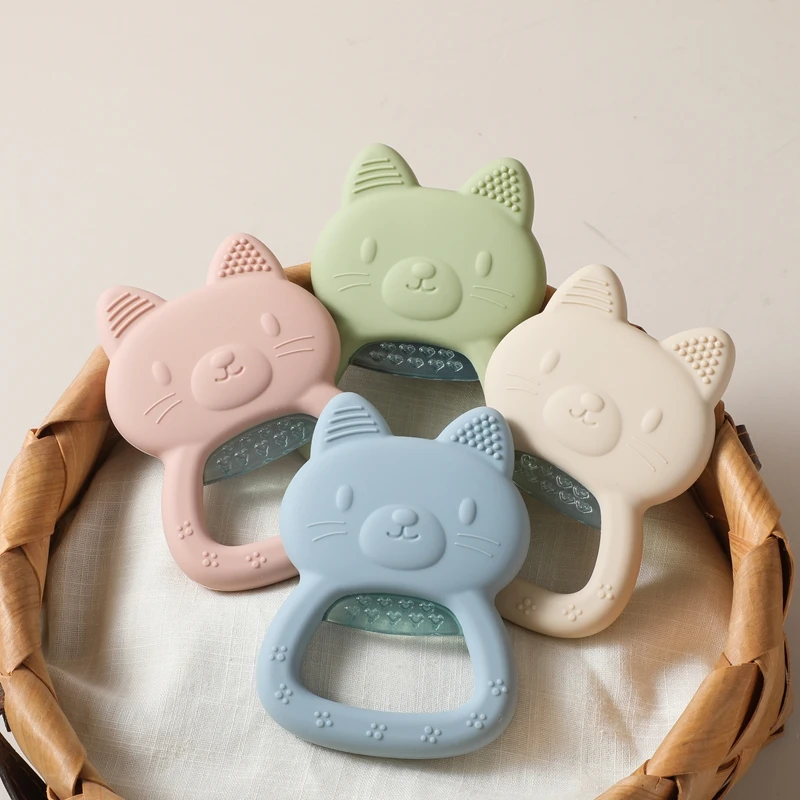 Baby Teething Toys Cartoon Kitten Water-filled Silicone Chewing Toy Cool Sensory Touch Of Baby Teething Rings Gifts For Newborns
Baby Teething Toys Cartoon Kitten Water-filled Silicone Chewing Toy Cool Sensory Touch Of Baby Teething Rings Gifts For Newborns
